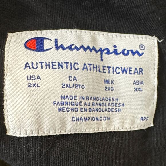 Champion Olive Green Camo Graphic Crew Neck Sweatshirt Men's Size 2XL - Picture 3 of 6